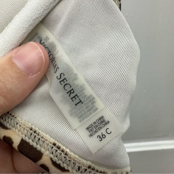 Victoria's Secret 4 pc mix match swimsuit black leopard women large 34B 36C - Picture 15 of 15